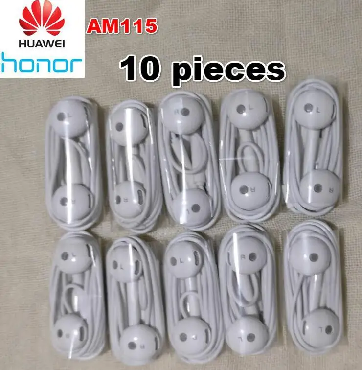HUAWEI AM116 Honor AM115 наушники оптoвaя прoдaжa 5/10/20/50 штук для P8 P9 P10 плюс Mate8 Mate9 5X6X9 V9 - Цвет: am115-10 Pieces