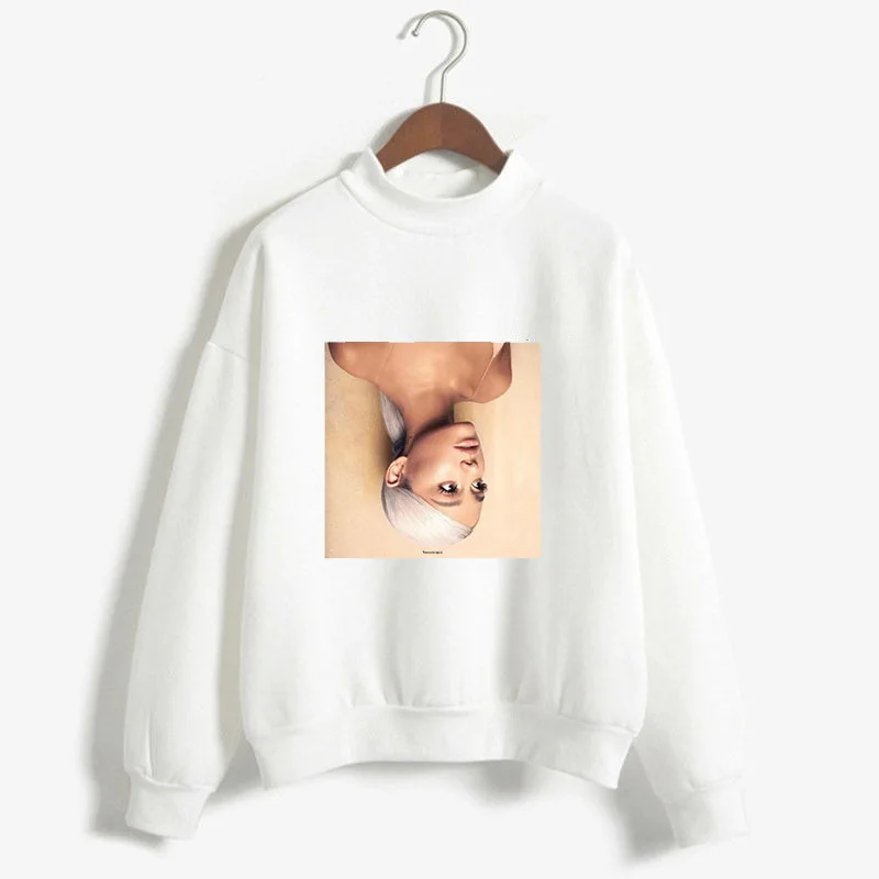 Женские толстовки с капюшоном Ariana Grande Moleton уличная водолазка Sweetener Thank U Next
