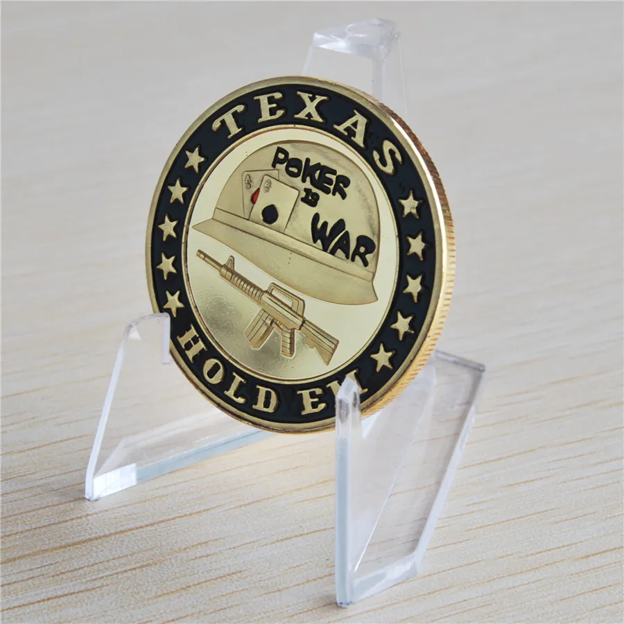 Пробный заказ золотая монета для покера штата Техас Em|texas hold em|texas holdcoin coins |
