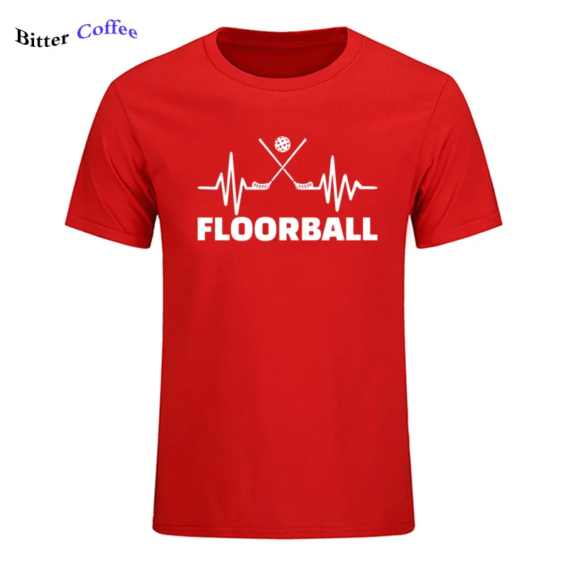 Мужская футболка Floorball Fan ECG для мужчин, Качественная мужская футболка с круглым вырезом и коротким рукавом, модная брендовая футболка