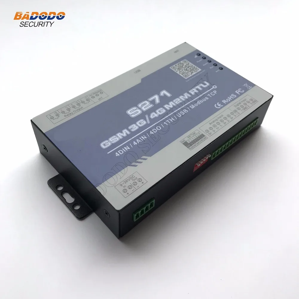 GSM 2G 3G 4G RTU беспроводной GPRS дистанционный контроллер терминала S271 (4DIN 4AIN/PT100 4 реле 1