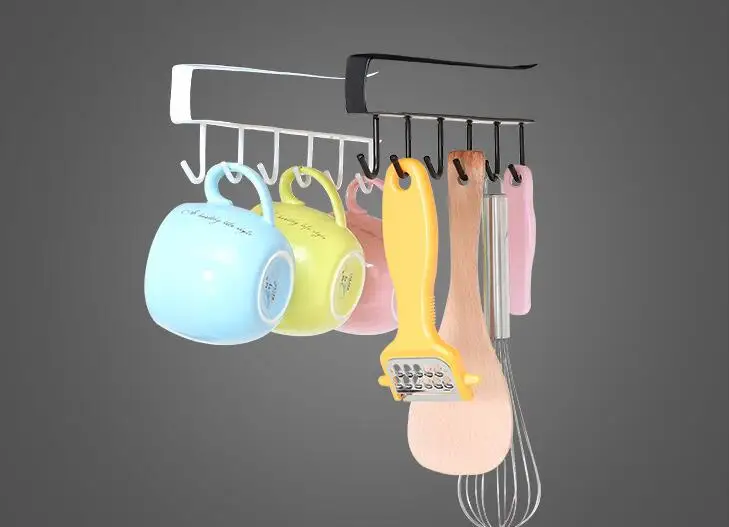 1PC Iron Hanging Hooks Kitchen Cabinet Tissue Storage Rack Cupboard Cup Cooker Towel Holder Dish Hanger Shelf OK 0822 | Дом и сад