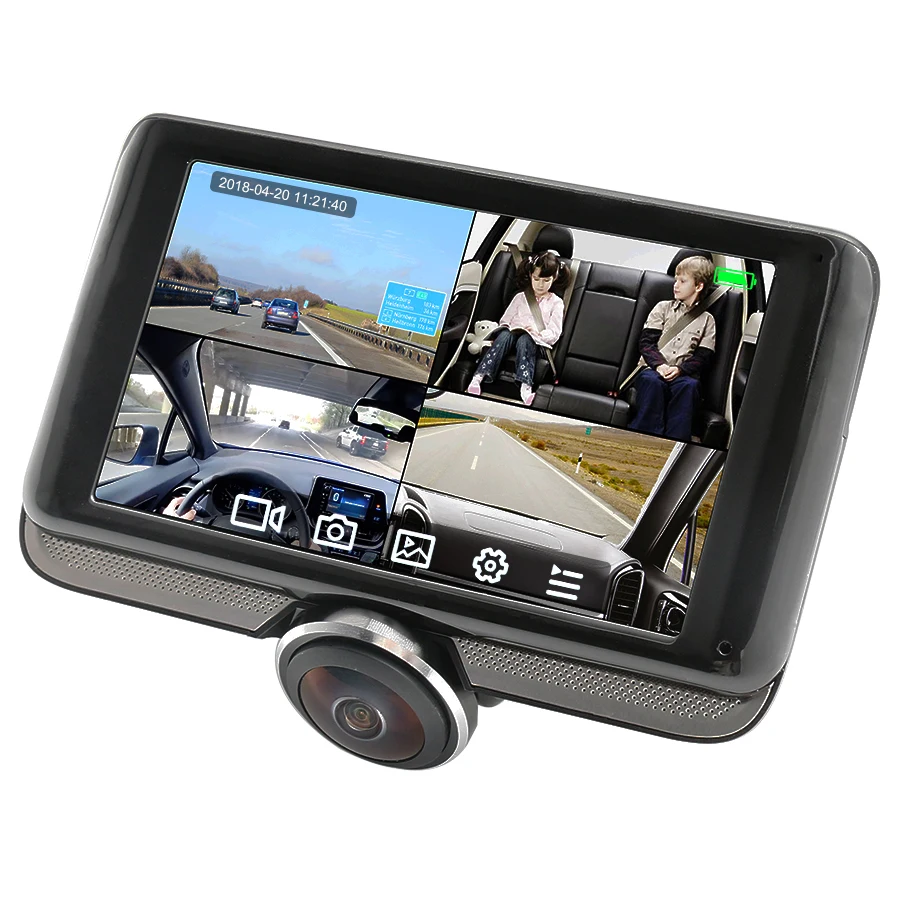 Автомобильный видеорегистратор Kommander с 4 камерами угол обзора 360 градусов FHD 1920*1080