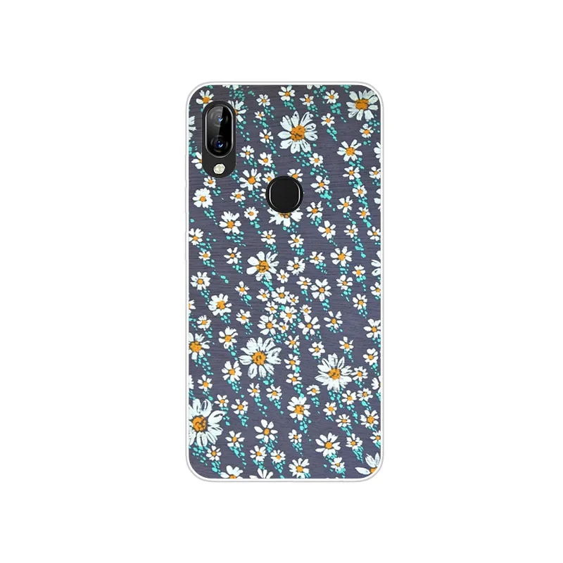Чехол для Lenovo S5 Pro силиконовый белый мягкий чехол из ТПУ с цветочным рисунком