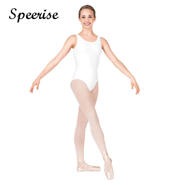 

SPEERISE Adult U-Neck Sleeveless Bodysuit Ballet Leotard Spandex Unitard Dancewear Gymnastics Leotard for Women