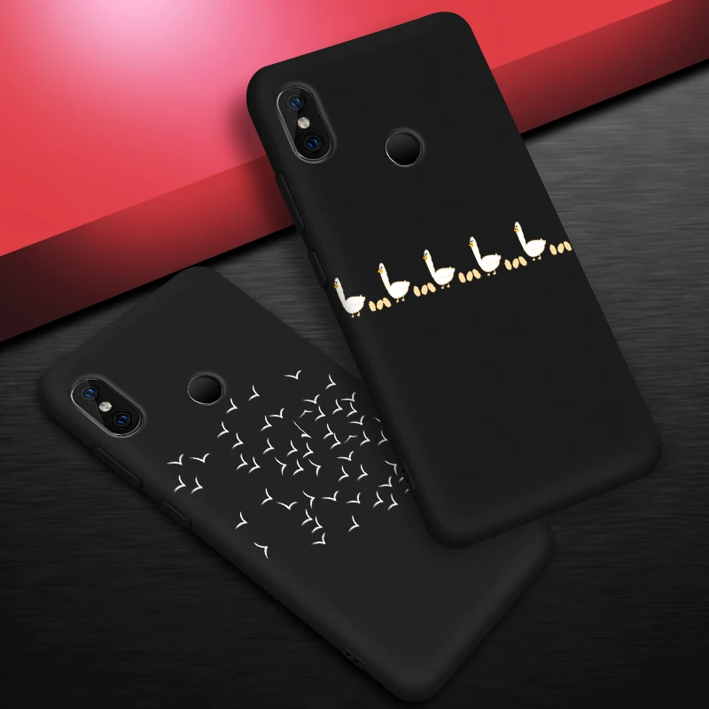 Color Matte Soft Silicone Case for Xiaomi Redmi Note 5 6 Pro 5A 7 Prime S2 Go Black Back Super Cover Galaxy M10 M20 |