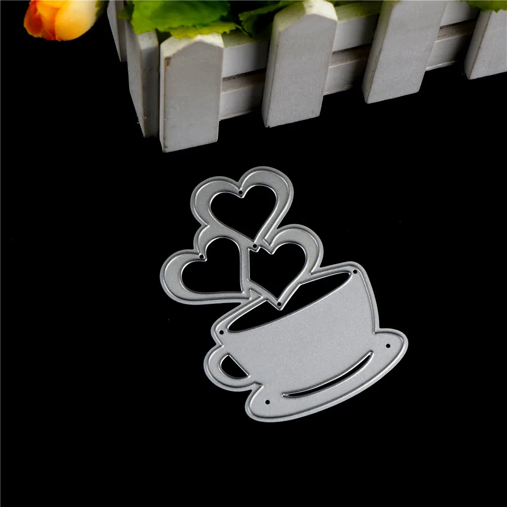 Новинка 1 шт. металлические режущие штампы кофейная чашка любовь сладкое сердце