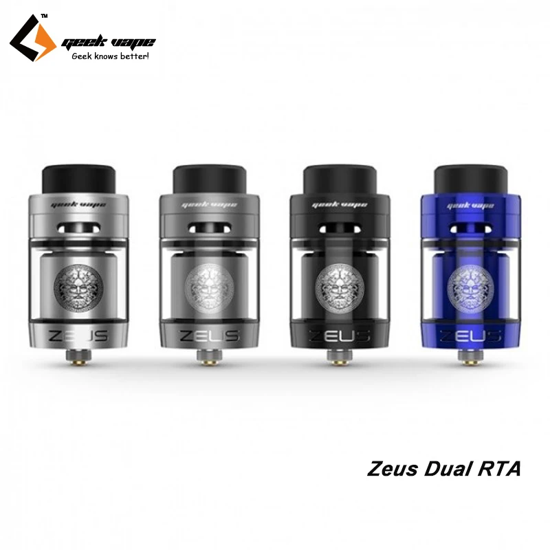 Оригинальный GeekVape Zeus Dual RTA атомайзер 4 мл может быть расширен до 5 бак для бокс мод