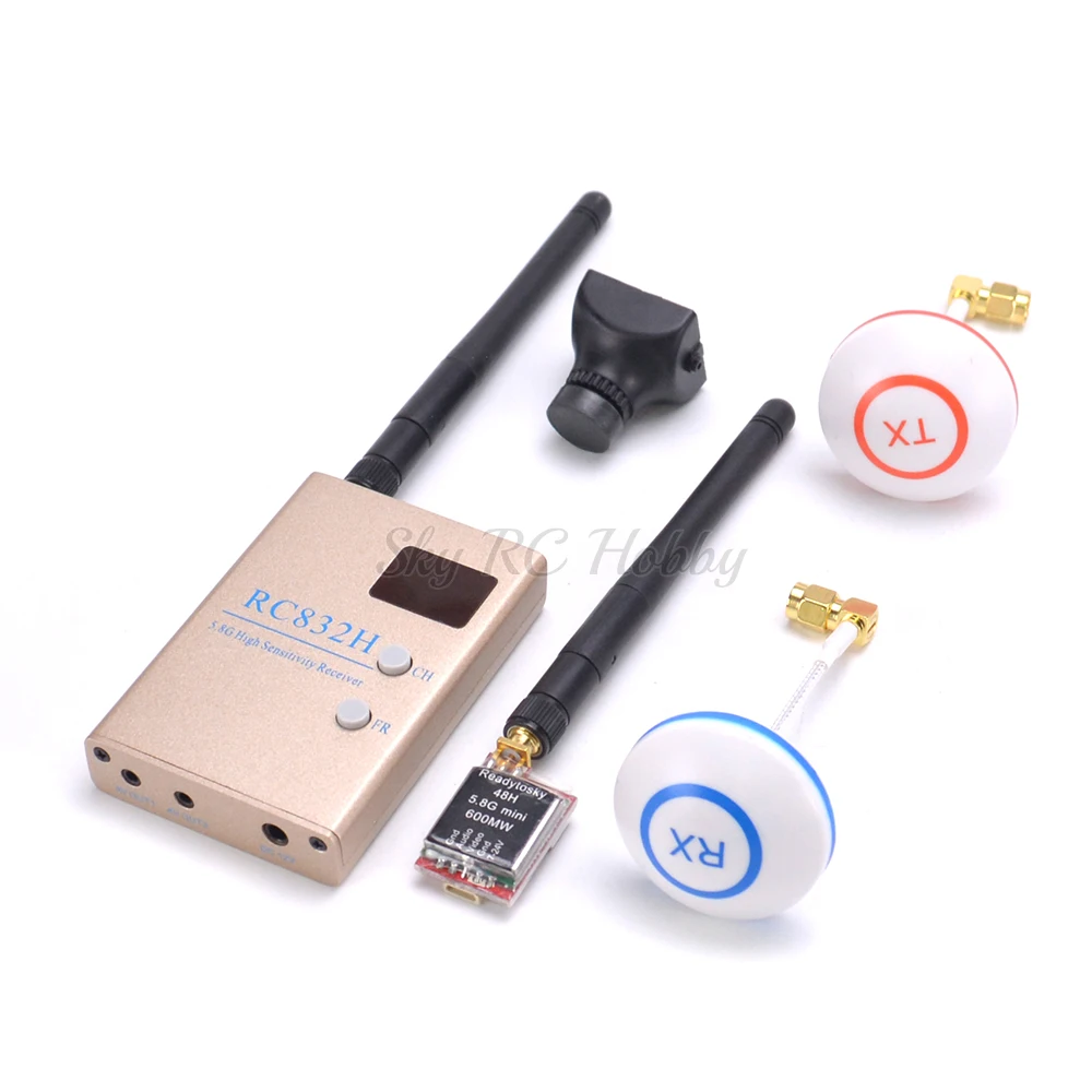 RC832H RC832 5 8G 600mw Receiver + TS5828S 600mW 48CH миниатюрный FPV передатчик с цифровым дисплеем 700TVL 2