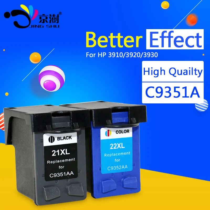 2pk пополнен чернильный картридж для hp 21 22 xl 21xl 22xl Deskjet 3915 D1530 D1320 F2100 F2280 F4100 F4180