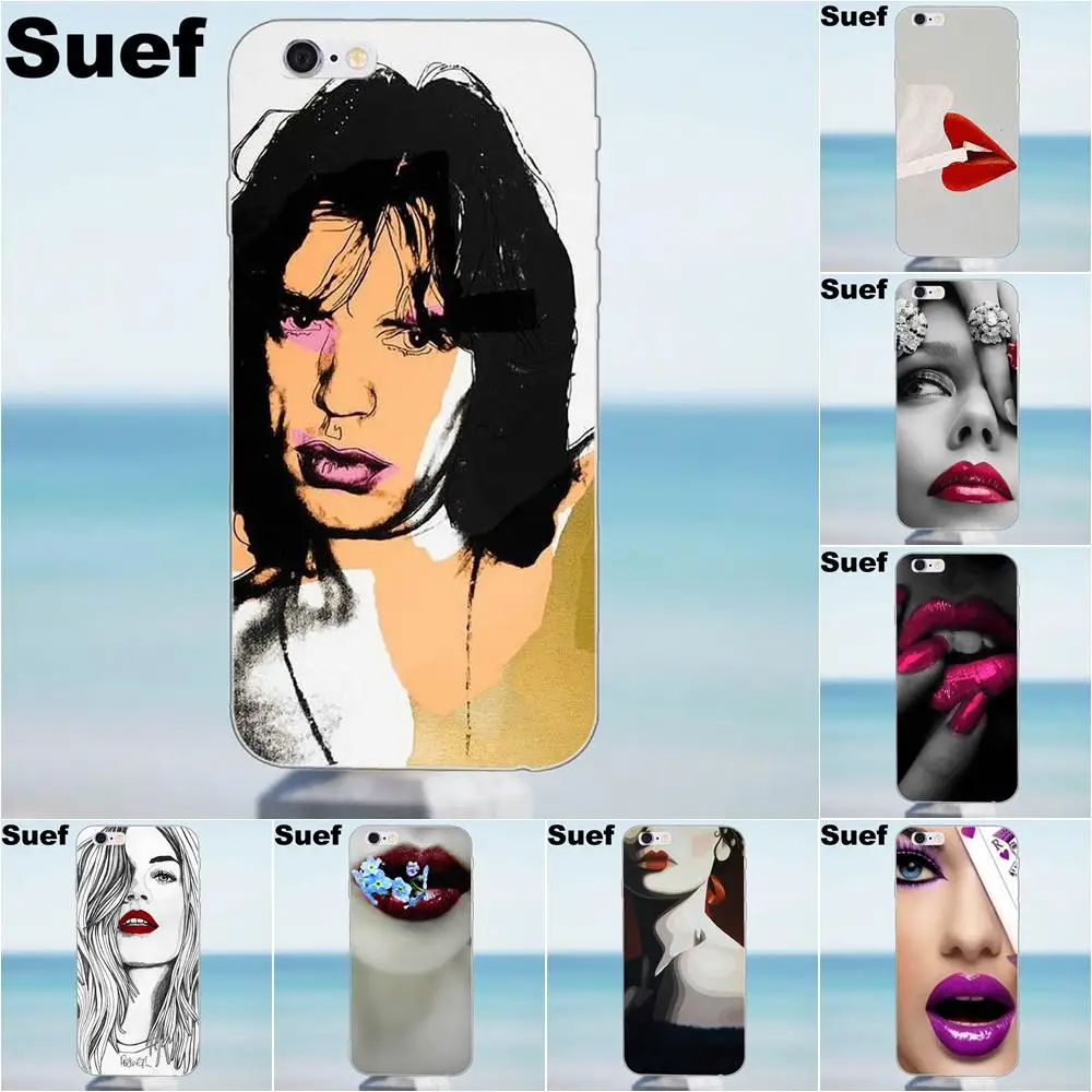 Suef Labiose поп-арт для iPhone 4 4S 5 5S 5C SE 6 6S 7 8 Plus X Galaxy J1 J3 J5 J7 A3 A5 2016 2017 мягкая кожа Paintin |