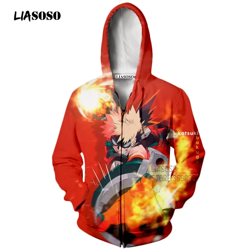 LIASOSO 3D принт для мужчин Аниме Boku no Hero Academy Dabi Fumikage Tokoyami Tsuyu Asui шото Тодороки толстовка на молнии X2320 - Цвет: 4