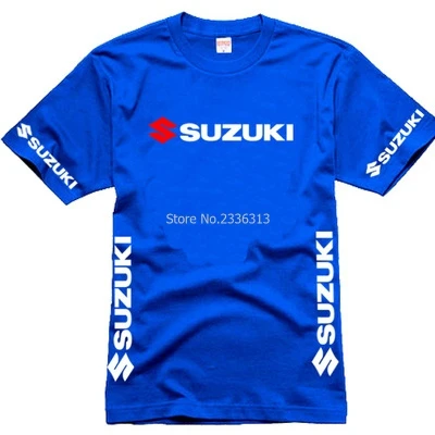 Летняя Однотонная футболка S car shop с короткими рукавами, футболка Suzuki, одежда s-xxxl Размер