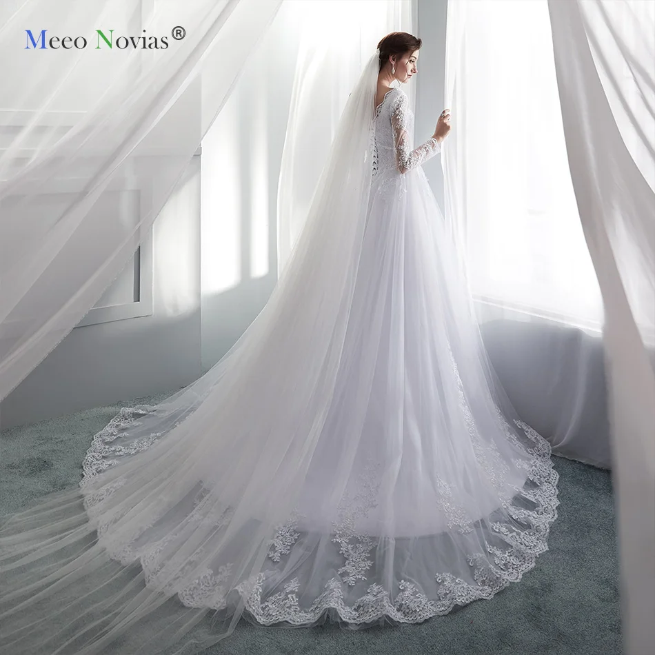 Meeo Novias настоящие фотографии 3 м белая/слоновая кость свадебная вуаль Однослойная