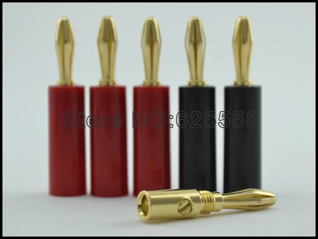 Hifi audio 8 шт./лот динамик банановые штекеры 24K позолоченный адаптер разъем аудио