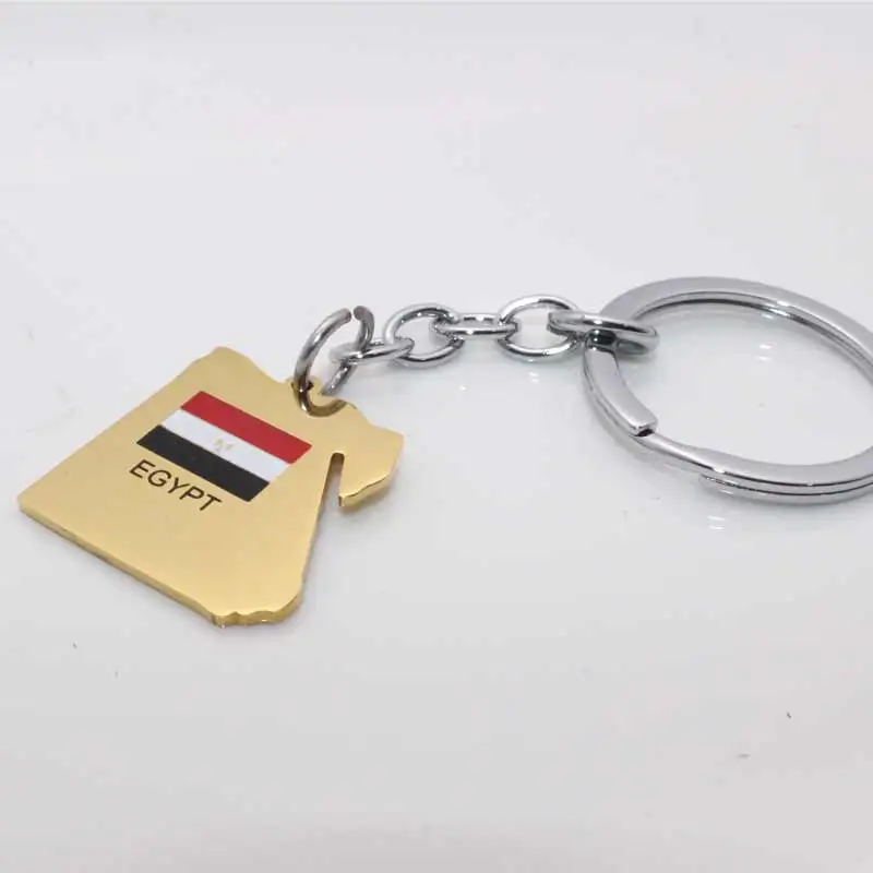Брелок для ключей zkd из нержавеющей стали с изображением карты Египта и
