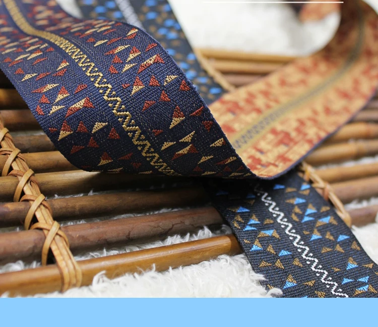 

Новый набор треугольных волн 42ммх10yard, плетеная жаккардовая лента из полиэстера с вышивкой, аксессуары для рукоделия