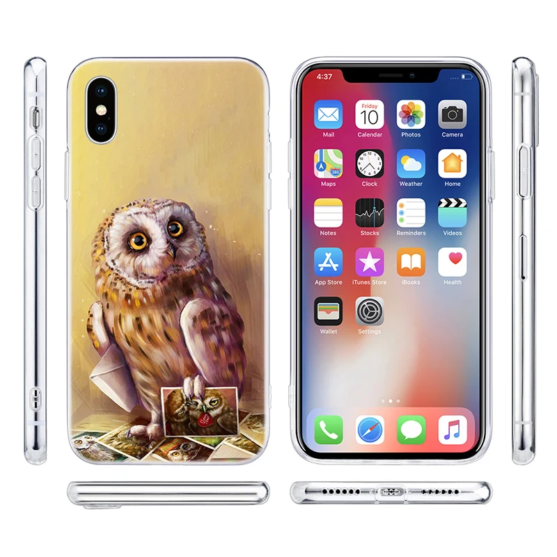 Модный мягкий силиконовый прозрачный чехол для Apple iPhone 11 Pro XS MAX XR X 7 8 Plus 6 6s 5 5C 5S SE TPU