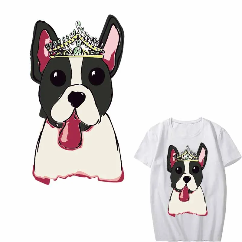 

Iron on Cartoon Dog Patch Heat Transfer Vinyl A-level Washable Stickers for Clothing Iron-on Transfers Applique Thermal Press