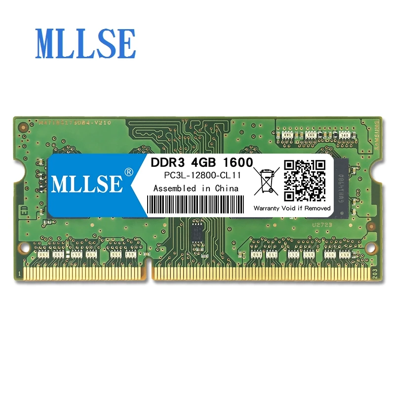 Mllse ноутбук Sodimm Ram DDR3L 4 Гб 1600 МГц 1 35 в память для ноутбука PC3L-12800S 204pin без ECC RAM memoria |