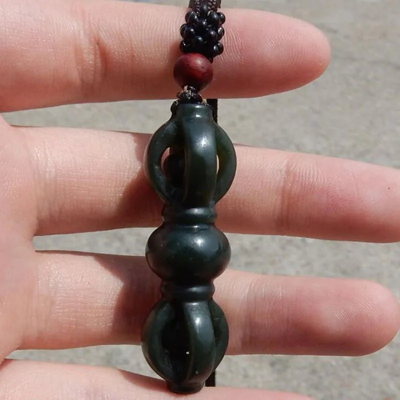 Fine Jewelry Hetian yu Pendant Lucky Peace Amulet Necklace Women Men Jewelry/ | Украшения и аксессуары