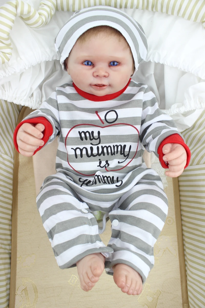 Полноразмерная силиконовая кукла реборн 55 см игрушки реалистичный игровой домик