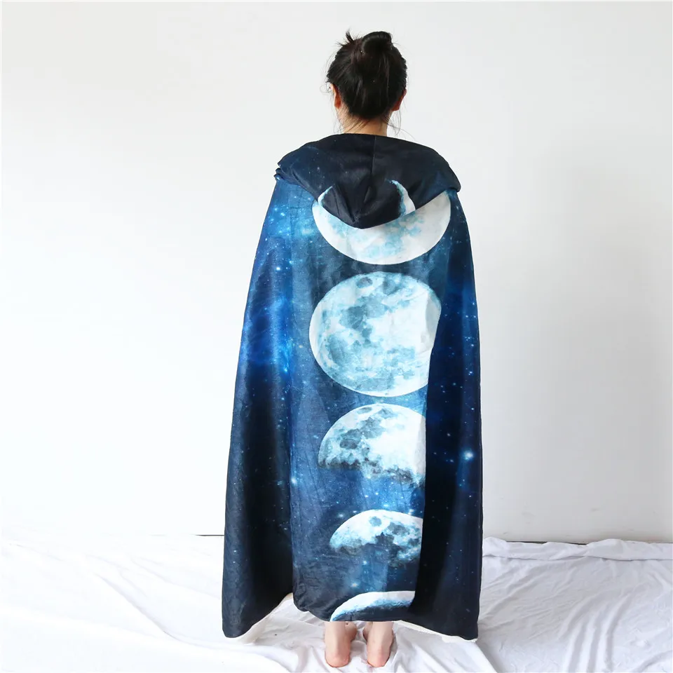 BeddingOutlet одеяло с капюшоном Moon Eclipse для взрослых из Микрофибры Шерпа флис