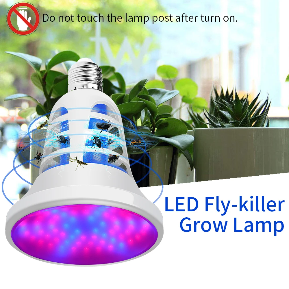 2 шт. Fito Led USB Mosquito Killer E27 светодиодная лампа 220 В фотокатализатор Летающая лампа Zapper 110 В ошибка свет насекомых Убийца для растущей палатки