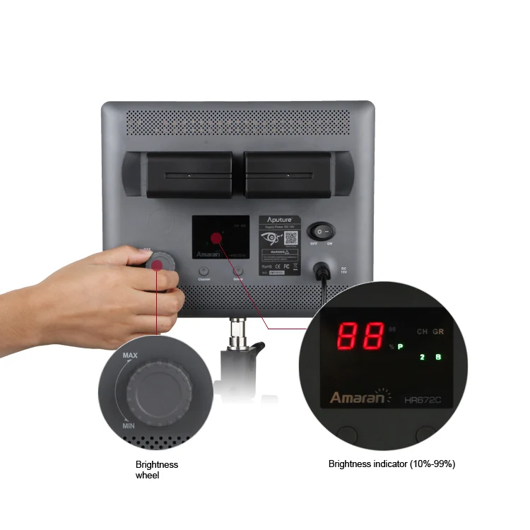 Aputure HR672W HR672C HR672S CRI 95 + Светодиодная панель для видеостудии комплект аккумулятора