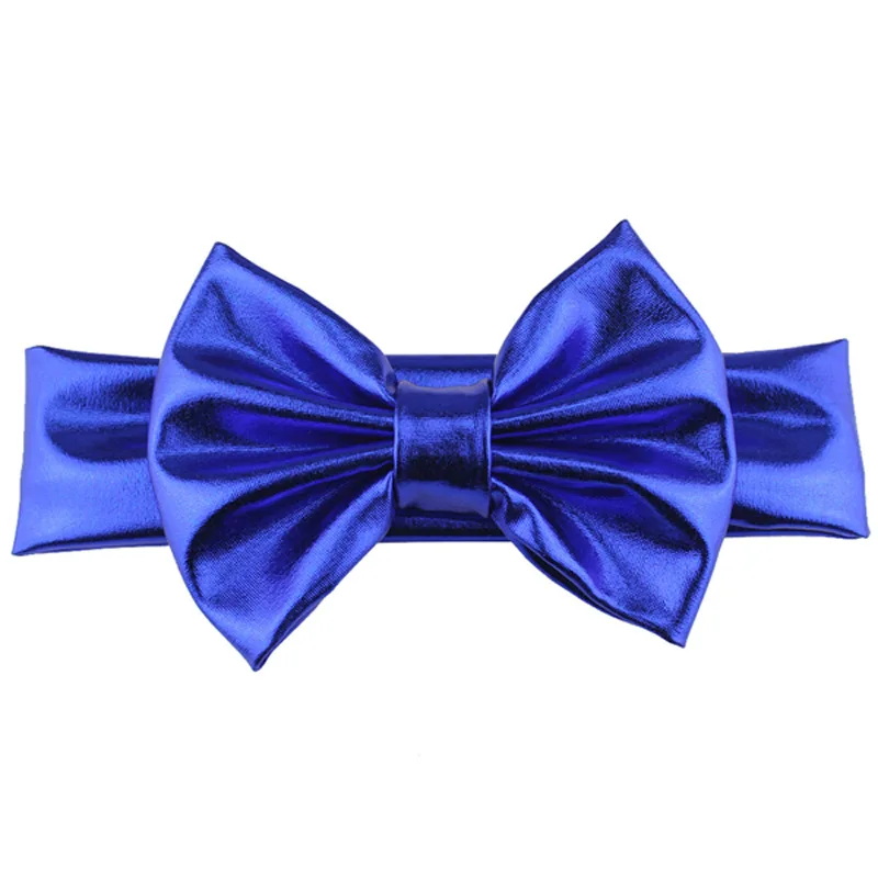 12 Baby Girls Headband Fashion Glitter Leather Bow Knot Head Bandage Kids Toddlers Head Wrap Hair Band Infant Clothes Accessories - Цвет: 12