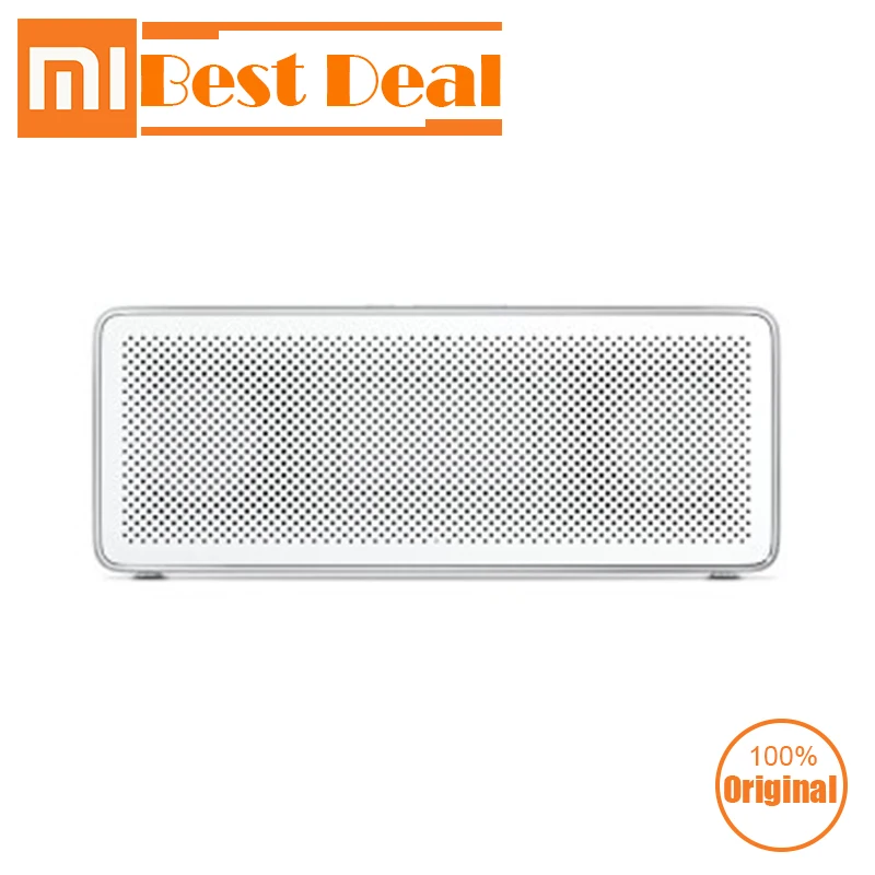 Белый Xiaomi Mi Bluetooth динамик базовый 2 квадратных коробки 2 стерео портативный Bluetooth 4,2 Высокое разрешение HD звук качество воспроизведения для iphone - Цвет: Белый