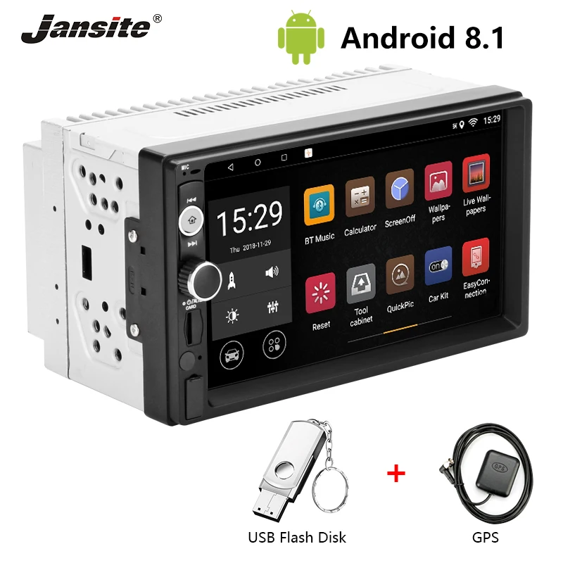 Jansite 7 &quot2 Din универсальный автомобильный Радио Android 8 1 плеер цифровой сенсорный