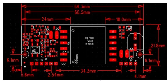 Модуль Banana PI POE 7402, относится к плате BPI R64