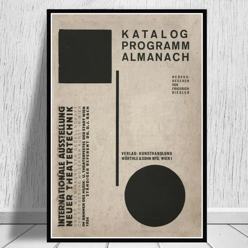 0015 Bauhaus Ausstellung 1923 Weimer выставочный плакат, настенная художественная картина, плакаты и принты, холст, живопись для комнаты, домашний декор - Цвет: 0015