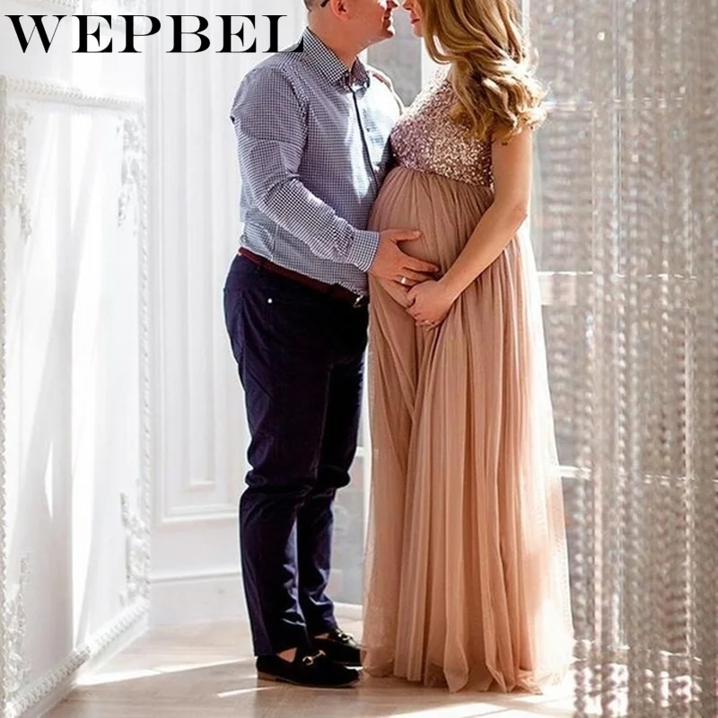 Женское платье для фотосессии WEPBEL необычное популярное длинное макси беременных