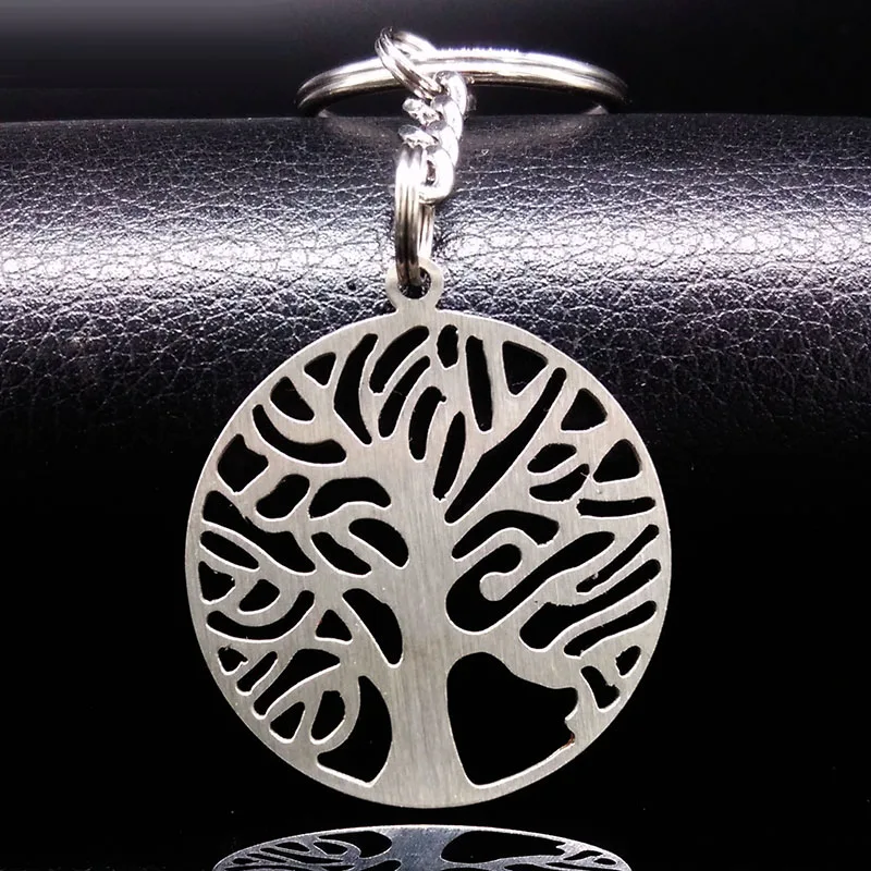 Брелки из нержавеющей стали Tree of Life женские и мужские брелки с подвеской