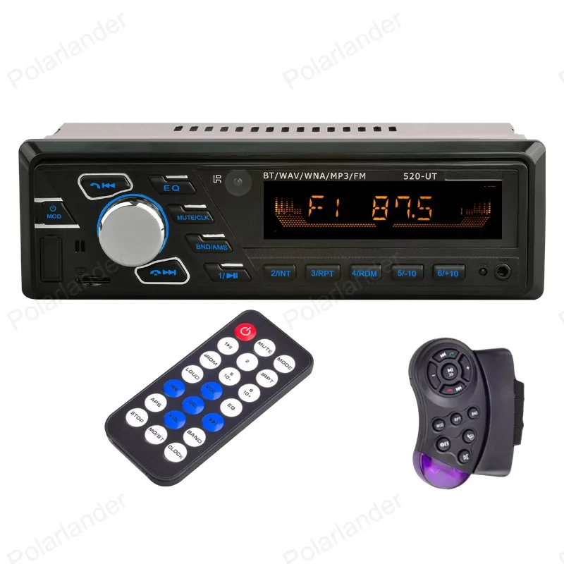 Автомобильный радиоприемник FM радио 12 В Bluetooth управление колесом USB 1 Din SD AUX в