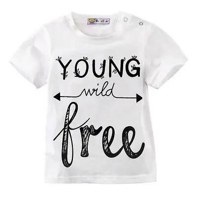 Детская хлопковая футболка с рукавами для маленьких мальчиков и девочек детей