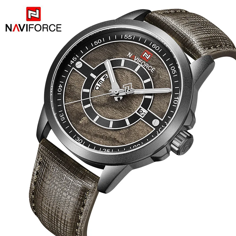 NAVIFORCE Роскошные мужские часы спортивные водонепроницаемые наручные военные