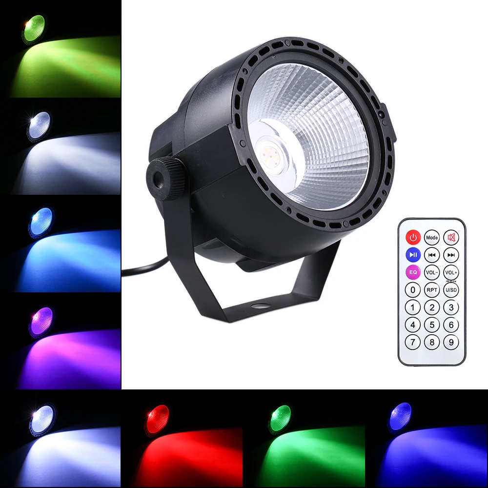 

Mini DJ 7 DMX Channels Lights Disco Party Show Light LED 12W 3in1 RGB COB Par Light Wireless Remote Control Stage Lighting Lamp