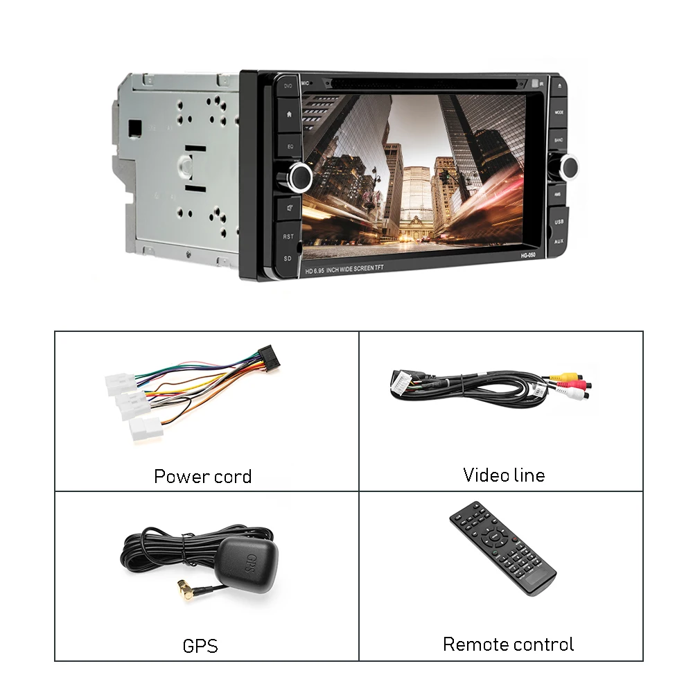 Podofo 7 "Android 2 Din Автомобильный Радио DVD стерео аудио gps навигация 2din