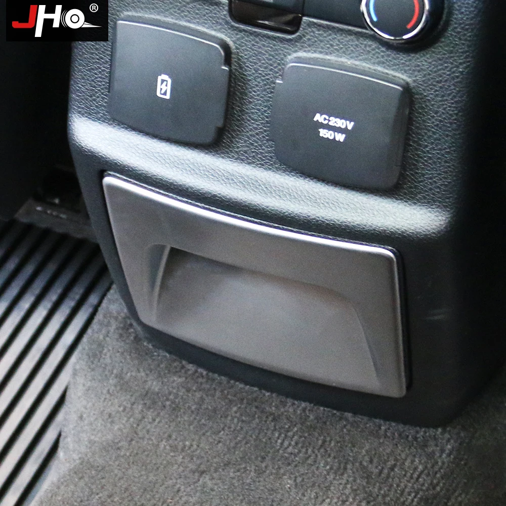 JHO нижняя задняя крышка подлокотника для Ford Explorer 2011- 12 13 14 15 16 17 ABS Матовый углеродного волокна зерна автомобильные аксессуары