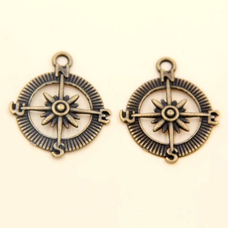 Оптовая продажа 25 шт. подвески в виде древнего голубого руля х30 мм|Шармы| |