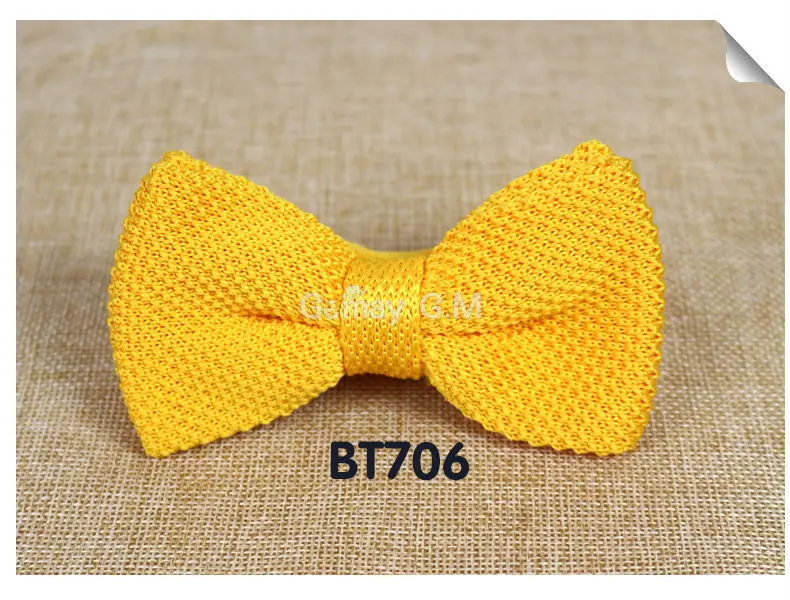 New Men Solid Knitted Bowtie Bow Tie for Mens Pre-Tied Adjustable Knit Bowtie 20 colors Free shipping