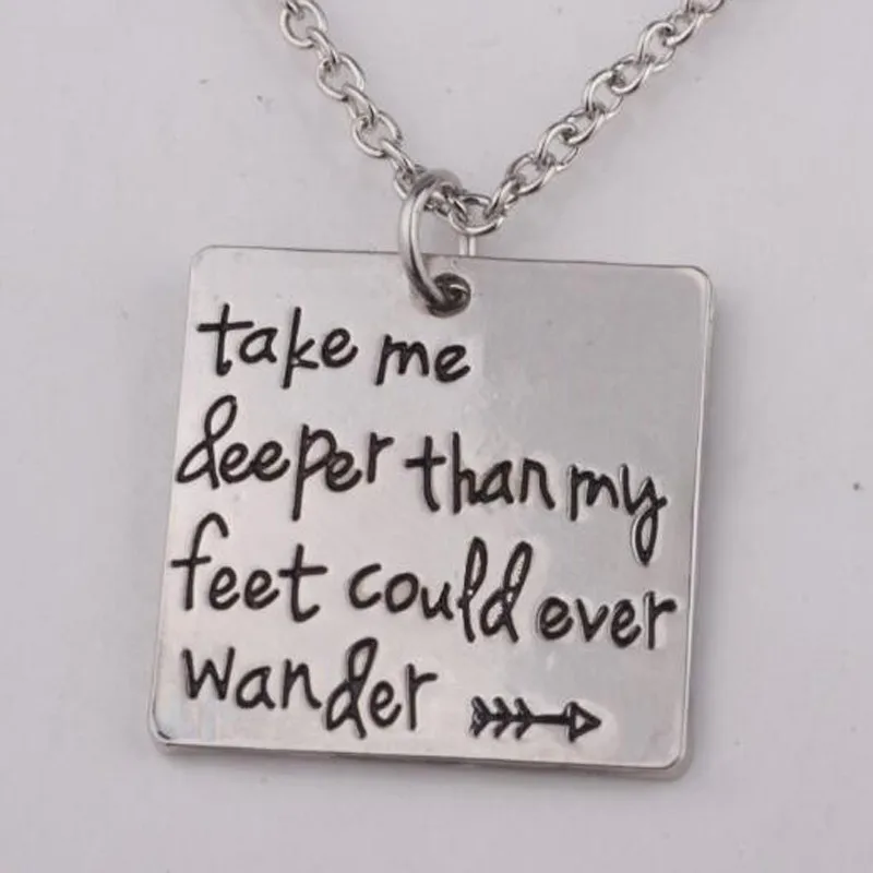 Вдохновляющие ювелирные изделия &quotВозьмите меня глубже чем мои ноги могли бы