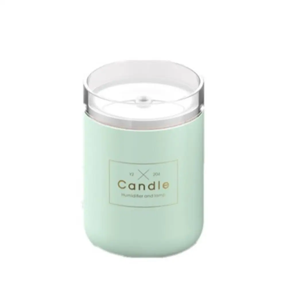 Light Blue Портативный увлажнитель воздуха в форме свечи, бесшумный настольный мини-очиститель воздуха с зарядкой через usb с ночной лампой, увлажнитель для домашнего декора спальни - Цвет: Light Blue