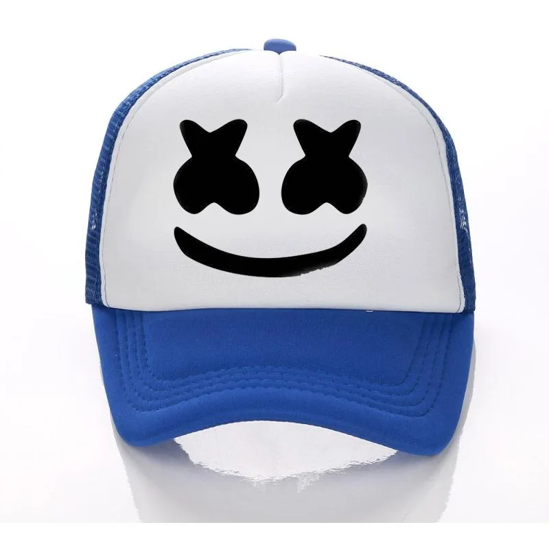 3 Кепка с мордочкой Marshmello, детская бейсболка, Кепка Для Взрослых, солнцезащитная Кепка s, мужские летние черные шапки, регулируемый размер, Детская/унисекс сетчатая Кепка, логотип на заказ - Цвет: 3