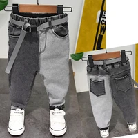 autumn spring baby boys jeans pants kids clothes patchwork casual children trousers teenager pant denim pants boys kids trousers