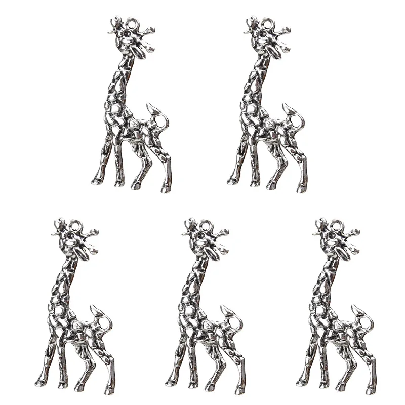 5 шт./лот гламурный сплав Жираф в форме животных для счастливых ювелирных изделий