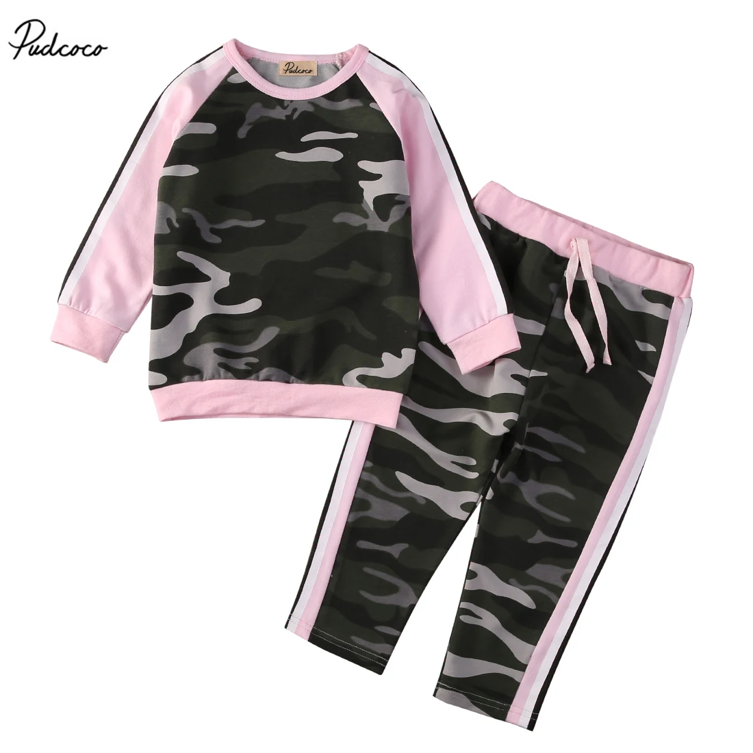 Комплект одежды из 2 предметов для маленьких мальчиков и девочек камуфляжная